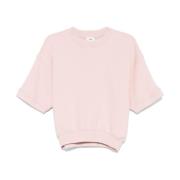 Autry Rosa Ribbade T-shirts och Polos Pink, Dam