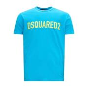 Dsquared2 Logo Print T-Shirt Blue, Herr