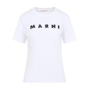 Marni Vit Stilren T-shirt för Kvinnor White, Dam