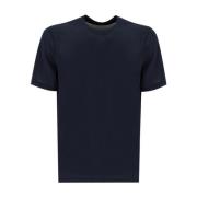 Brunello Cucinelli Silke Bomull T-shirt Bekväm Passform Blue, Herr