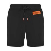 Heron Preston Svarta Logo Patch Badshorts Black, Herr