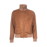 Gran Sasso Eco Shearling Jacka Ribbade Manschetter Brown, Herr