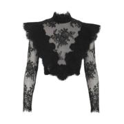 Zimmermann Svart Spets Bodice Top Luminosity Kollektion Black, Dam