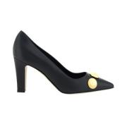 Manolo Blahnik Geometriska Läderpumps med Sfärer Black, Dam