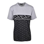 Versace Bomull T-shirt Kollektion Gray, Herr