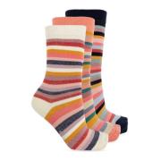 Paul Smith Trepack bomullsstrumpor med Lurex-tråd Multicolor, Dam