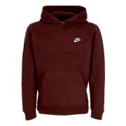 Nike Club Fleece Hoodie Burgundy Crush Brown, Herr