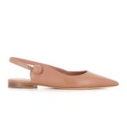 Malone Souliers Beige Läder Slingback Ballerina Skor Beige, Dam