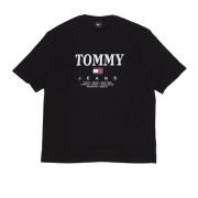 Tommy Hilfiger Svart Twist Tee Kortärmad T-shirt Black, Herr