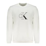 Calvin Klein Vit Sweatshirt med Långärmad och Logotyp Tryck White, Her...