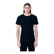 Issey Miyake Veckad T-shirt med korta ärmar Black, Herr