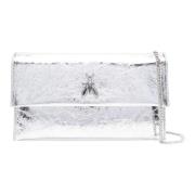 Patrizia Pepe Metallic Fly Clutch Cb5460L041 Gray, Dam