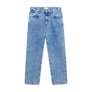 Amish Denim jeans med ikoniska detaljer Blue, Herr