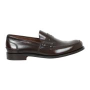 Church's Ebony Läder Loafers, Rund Tå, Slip-On Brown, Herr