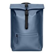 Rains Vattentät Unisex Rolltop Ryggsäck Blue, Dam