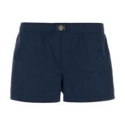 Versace Blå Nylon Bermuda Shorts Blue, Herr