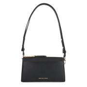 Michael Kors Läder Crossbody-väska med Guldhardware Black, Dam