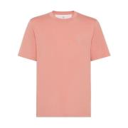 Brunello Cucinelli Tryckta Crew Neck T-Tröjor Pink, Herr