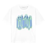 Olaf Hussein Smudge Logo Tee T-shirt White, Dam