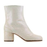 Maison Margiela Vita läder Tabi ankelboots White, Dam