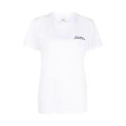 Isabel Marant Vit Vidal Logo Print T-shirt White, Dam