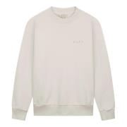 Olaf Hussein Spiral Face Crewneck Sweaters Beige Beige, Dam