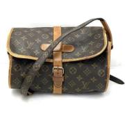 Louis Vuitton Vintage Pre-owned Canvas axelremsvskor Brown, Dam