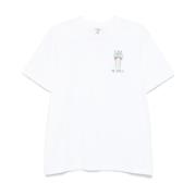 Casablanca Vit Logotyp Tryck T-shirts och Polos White, Herr