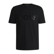 Hugo Boss Spegel Logo T-shirt - Eco Vänlig Black, Herr