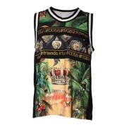 Dolce & Gabbana Tropiskt Tryck Ärmlös Tank Top Multicolor, Herr