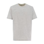 Eleventy Bomull Crew-neck T-shirt med Kontrastinsats Gray, Herr