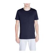 Peuterey Svart Bomull Crew Neck T-shirt Black, Herr