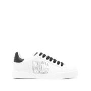 Dolce & Gabbana Vita Läder Sneakers Portofino White, Dam