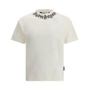 Palm Angels Monokromt Mönstrad Bomull T-shirt White, Herr