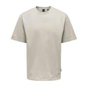 Only & Sons Avslappnad T-shirt Gray, Herr