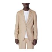 Antony Morato Beige Linneblandning Kostymjacka Beige, Herr