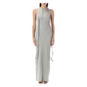 Ottolinger Silver Melange Tank Maxi Klänning Gray, Dam