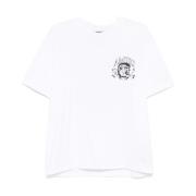 Amiri Lejon Kontur Bomull T-shirt Vit White, Herr