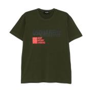 Dsquared2 Grön Bomull Långärmad T-shirt Green, Herr