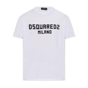 Dsquared2 Herr T-shirts & Polos i Nero White, Herr