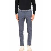 Mason's Slim Fit Indigo Randig Bälte Chinos Blue, Herr