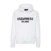 Dsquared2 Herr Nero Sweatshirt Ss25 White, Herr