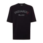 Dsquared2 Herr T-shirts & Polos i Nero Black, Herr