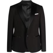 Daniele Alessandrini Svart Blazer Ytterkläder Aw24 Black, Herr