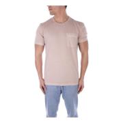 Fay Fram Logo Ficka T-shirt Sand Beige, Herr