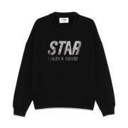 Golden Goose Sweatshirt med logotryck Black, Dam