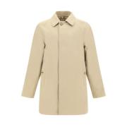 Burberry Klassisk Bomullskappa med Check Foder Beige, Herr