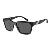 Emporio Armani Svart Acetat Dam Solglasögon Black, Dam