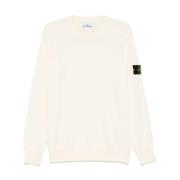 Stone Island Vit Tröja Casual Stil White, Herr