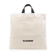 Jil Sander Beige Bomull Linne Tote Shopper Väska Beige, Unisex